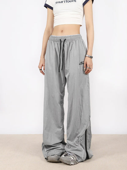 Zip -slit Casual Design Wide Leg Pants