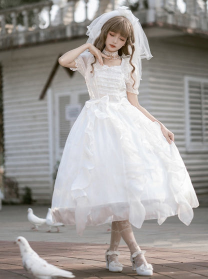 [Reservations] Kura Elegant Pure White Lolita Dress