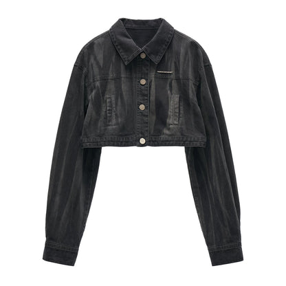 Retro Floral Denim Skirt + Jacket + Top