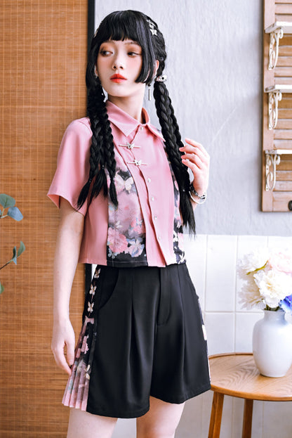 Side china design shorts