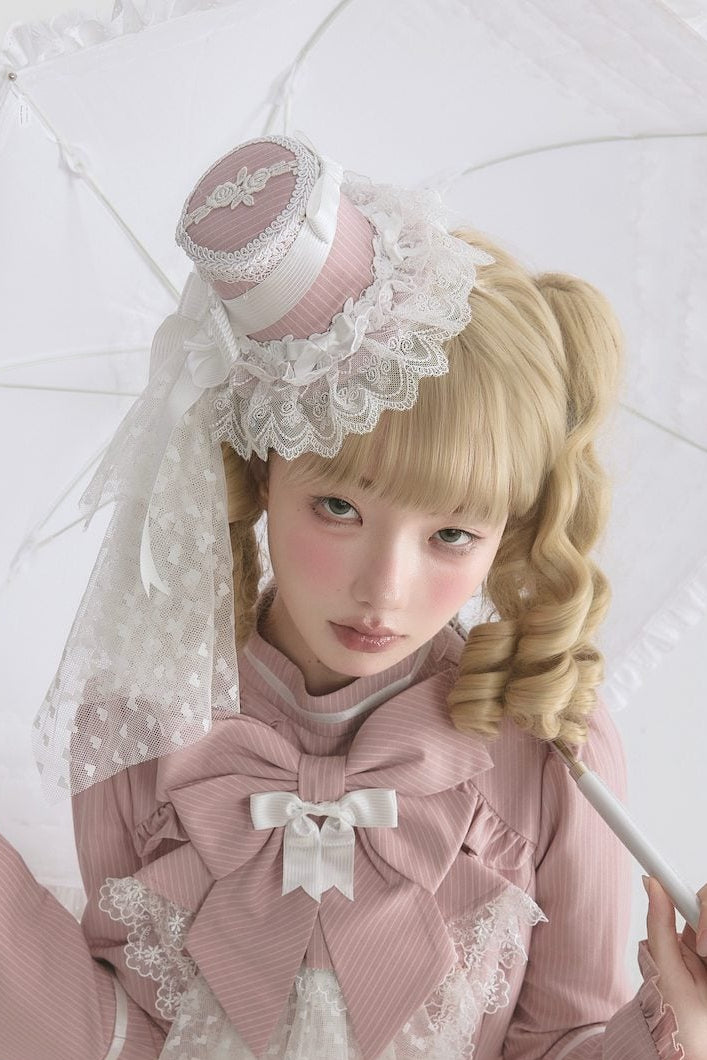 [Pre-order Deadline: April 25] Phantom Cat Series Cat Ear Hairband + Ribbon Veil Hat