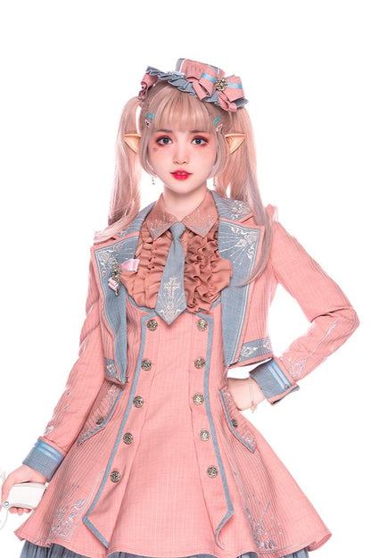 [Reserved product] Opera Shache Field Pink Blue College British Mant Dress Suit