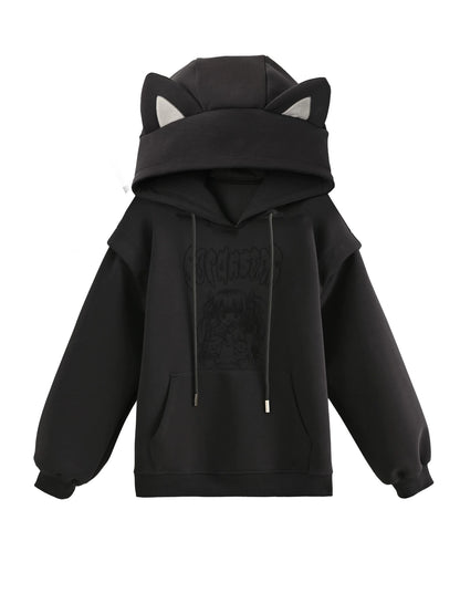 Sweet Cartoon Hooded Tops