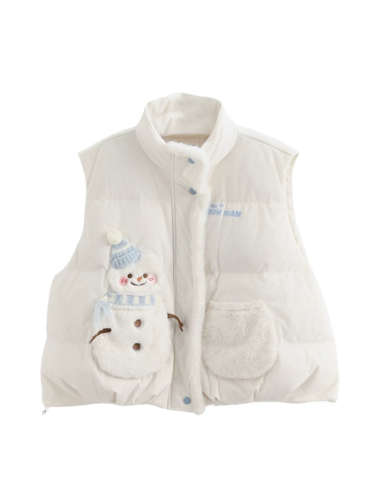 Forest Girl Cartoon Down Vest