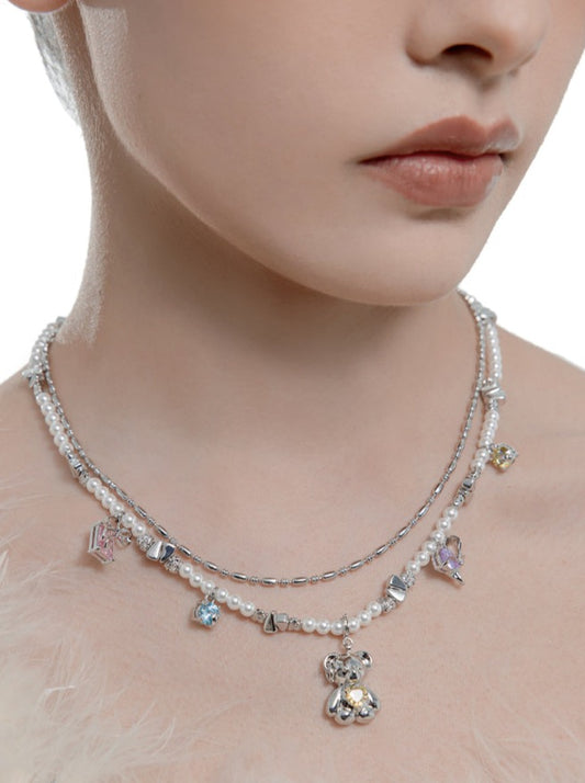 Colorful Pop Bear Necklace