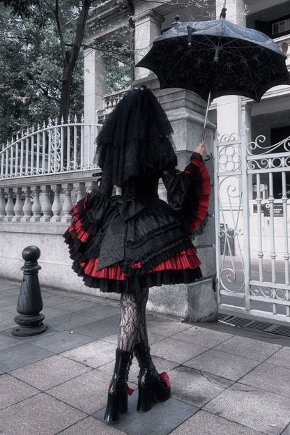 【4月21日予約締切】ブラッドフィーストダークゴシックローズクロスコルセットサスドレス＋ベルスリーブショートジャケット＋アクセサリー