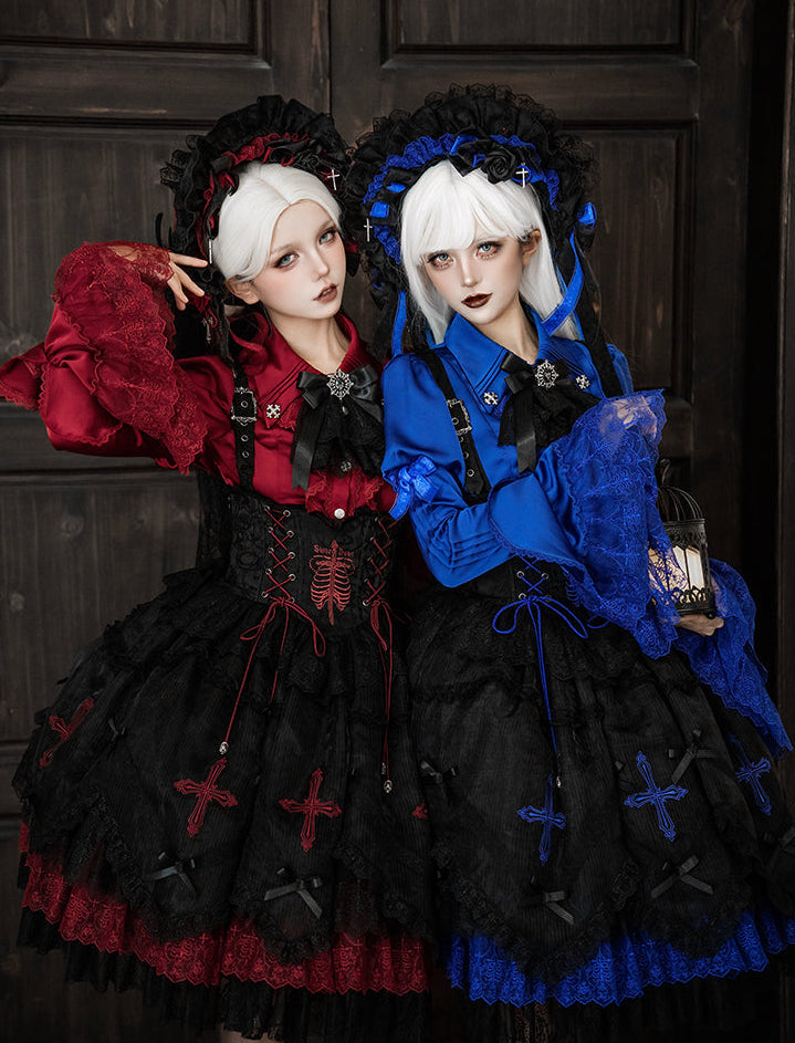 【12月8日予約締切】Black Mist Banquet ゴシックレースジュリエットスリーブシャツ