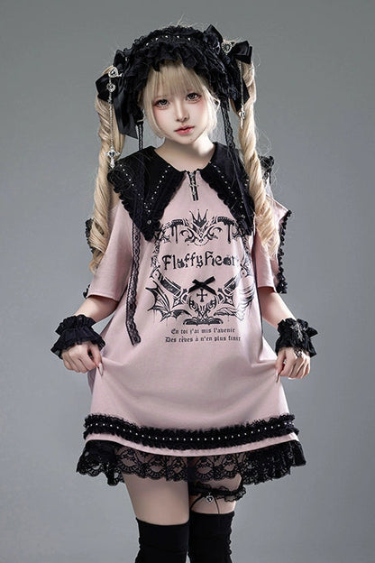 Witch Apprentice Subculture T-shirt Dress + Suspender Apron