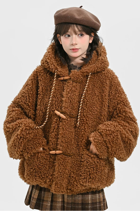 レトロフェアリーテイルフードフリースコート