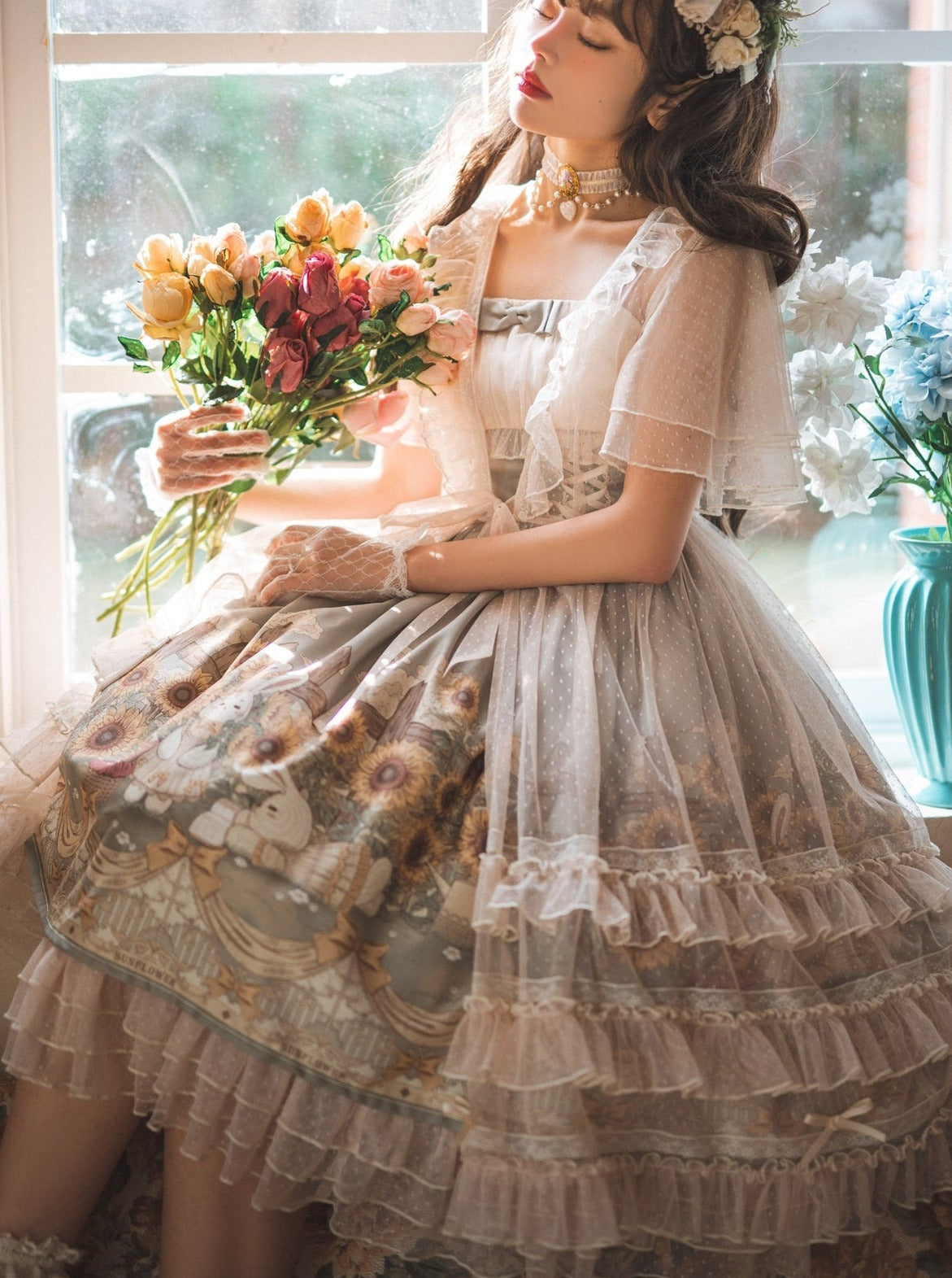 Lolita Princess Rabbit Daily Light Elegant Sweetheart Dress