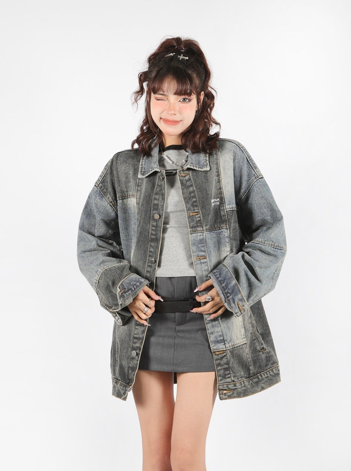 American style wash denim jacket