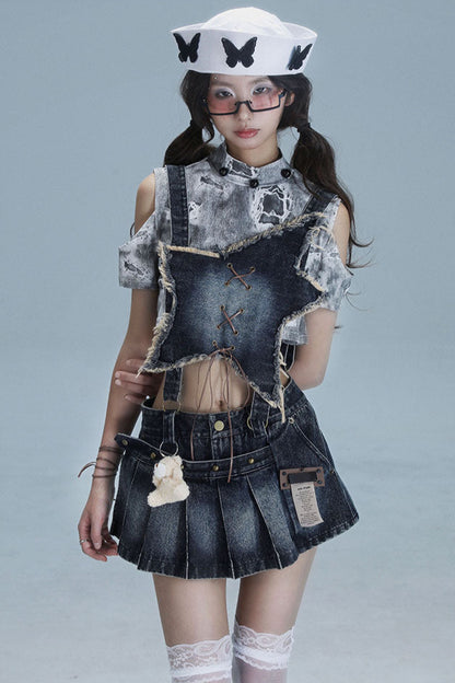 ウォッシャブルギャルアメリカンデニムスカート