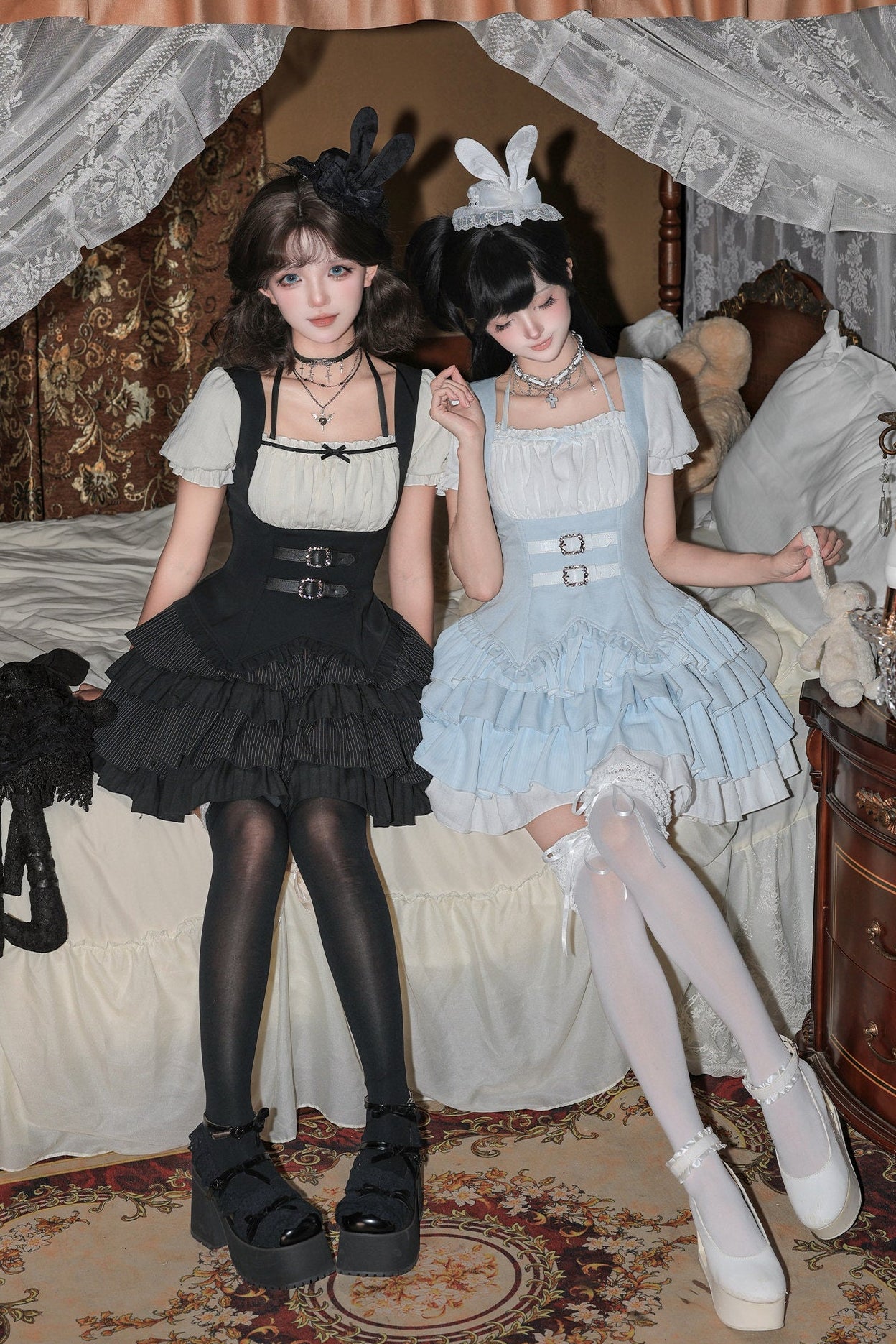 Cool Square Neck Four-Stage Dress