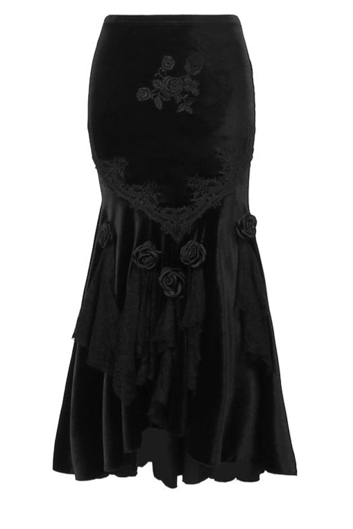 Velvet Bat Gown Girls Top + Gothic Skirt