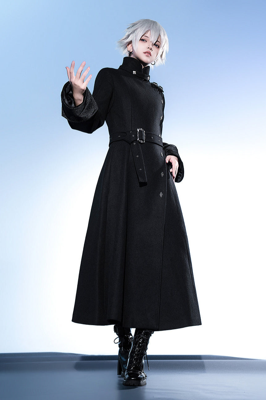 February 22nd reservation deadline] Black Dark High-End Stand-Up Collar Prince Coat