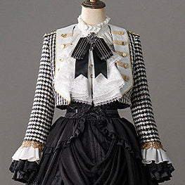 【予約商品】チャーチクワイアゴシックロリータハウンドストゥースジャケット＋シャツ＋パンツ＋スカート＋アクセサリー