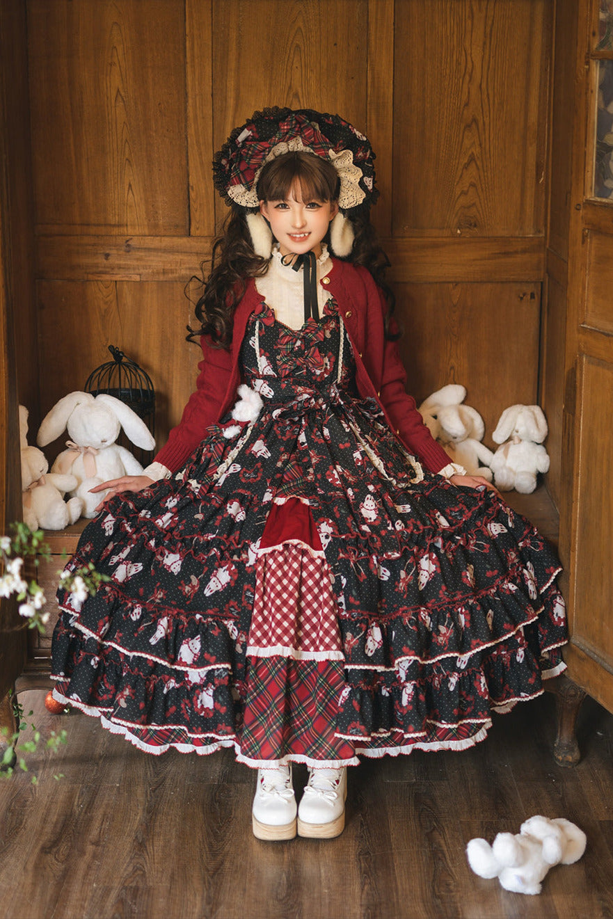 [Pre-order Deadline: January 31] Forest Berry Rabbit Multi-layer Tiered Skirt