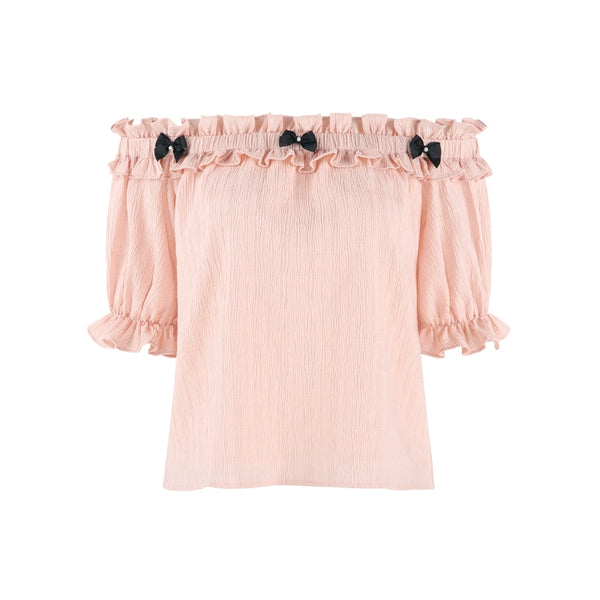 フレンチラグジュアリーワンショルダーブラウス+スカート