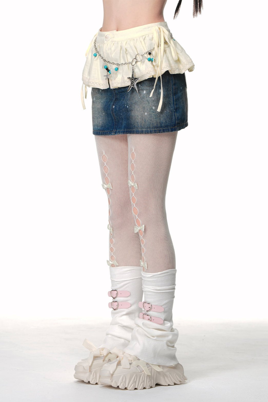 Slim Spliced Denim Short Skirt