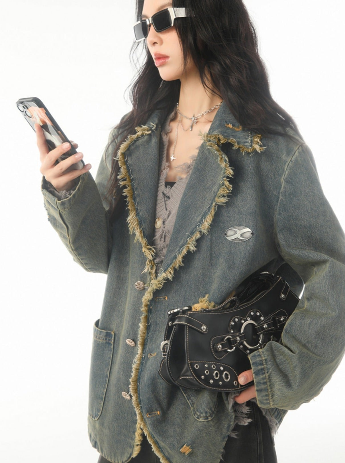 Steampunk denim jacket hotsell