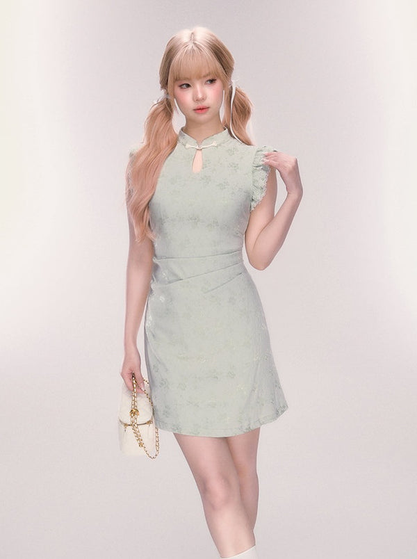 パステルスイートフレンチガーリータイトワンピース