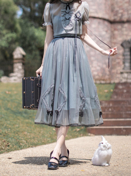 Walnut JK [Alice Cruise] Elegant Miss Well-behaved College Vintage Dress lolita