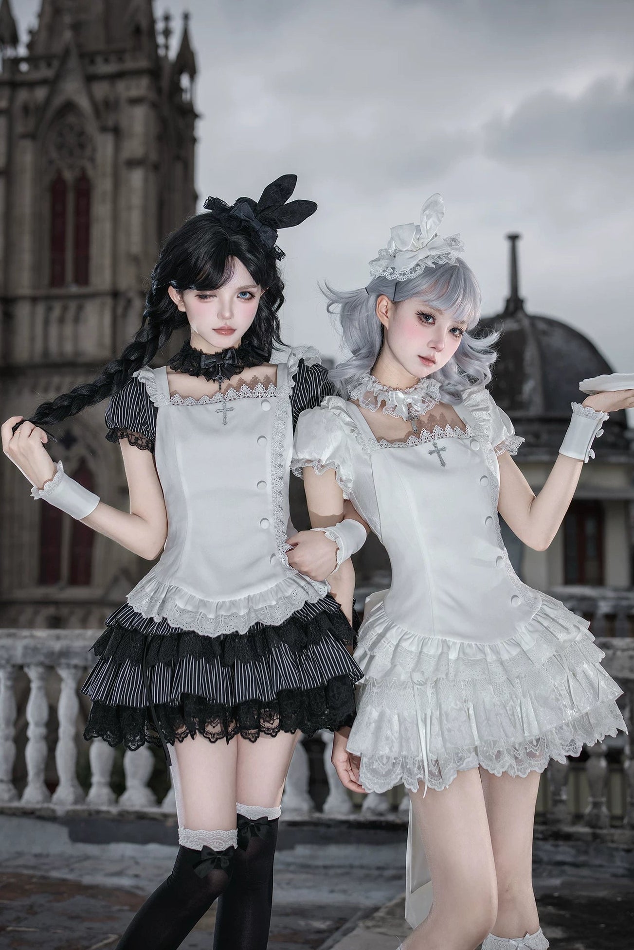 天使と悪魔のナイトドールロリータセット