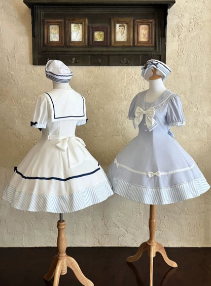 [Vorbestellartikel] Marine-Streifen-Sailor-Lolita-Serie Sailor-Schleifenhut