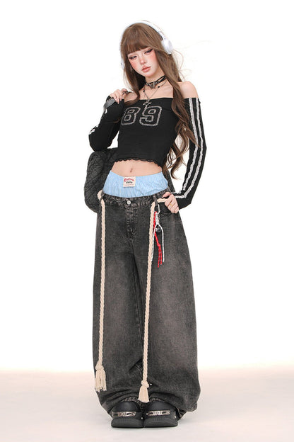 Long Leg Wide Leg Pipe Pants