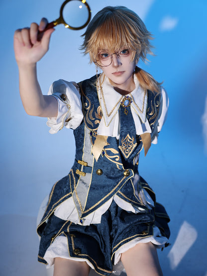 フォーエバーアイランドプリンスロリータトップス+バルーンパンツ+ベスト