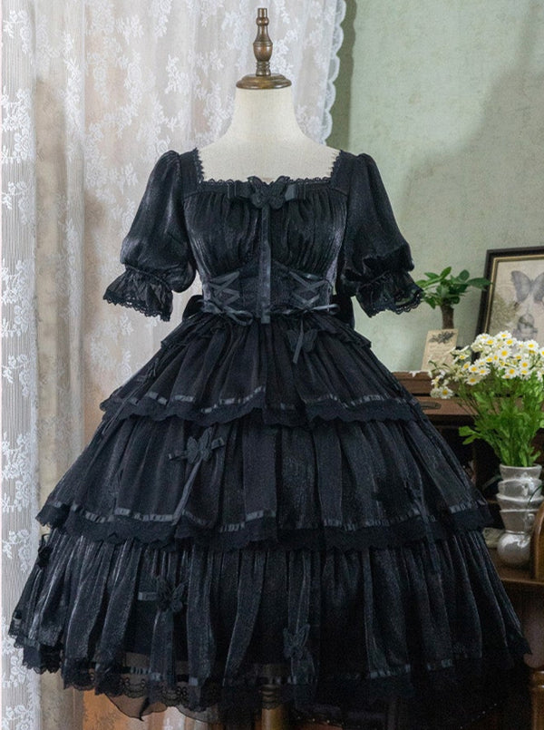 Light Flower Wedding Lolita Dress + Halter Neck Suspender Dress