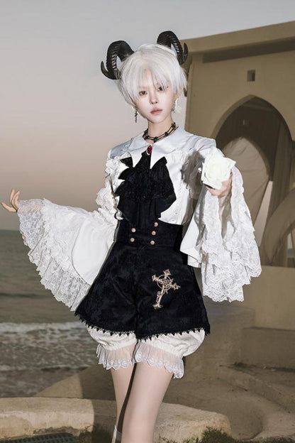 [December 18 Reservation Deadline] Crossbone Original Gothic Prince Shirt Shirt short Pants Suit