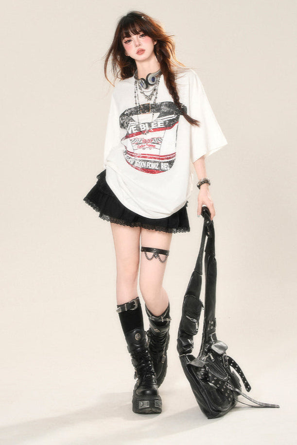 ブラックスワンレースミニスカート