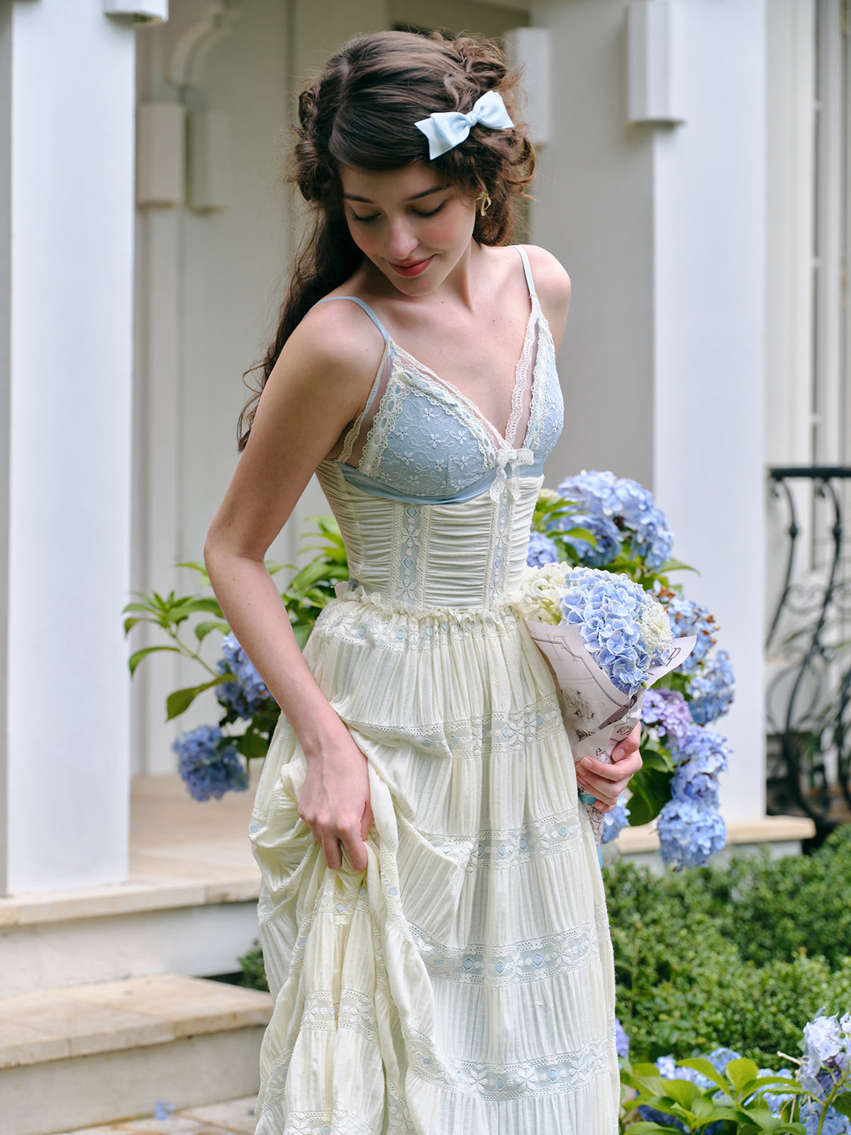 Strapless French Fishbone Gown Dress