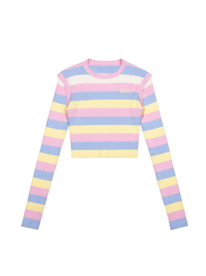 Colorful border retro tops