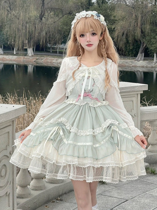 Original Lolita dress princess dress lace sweet elegant slip dress JSK everyday lolita dress spring