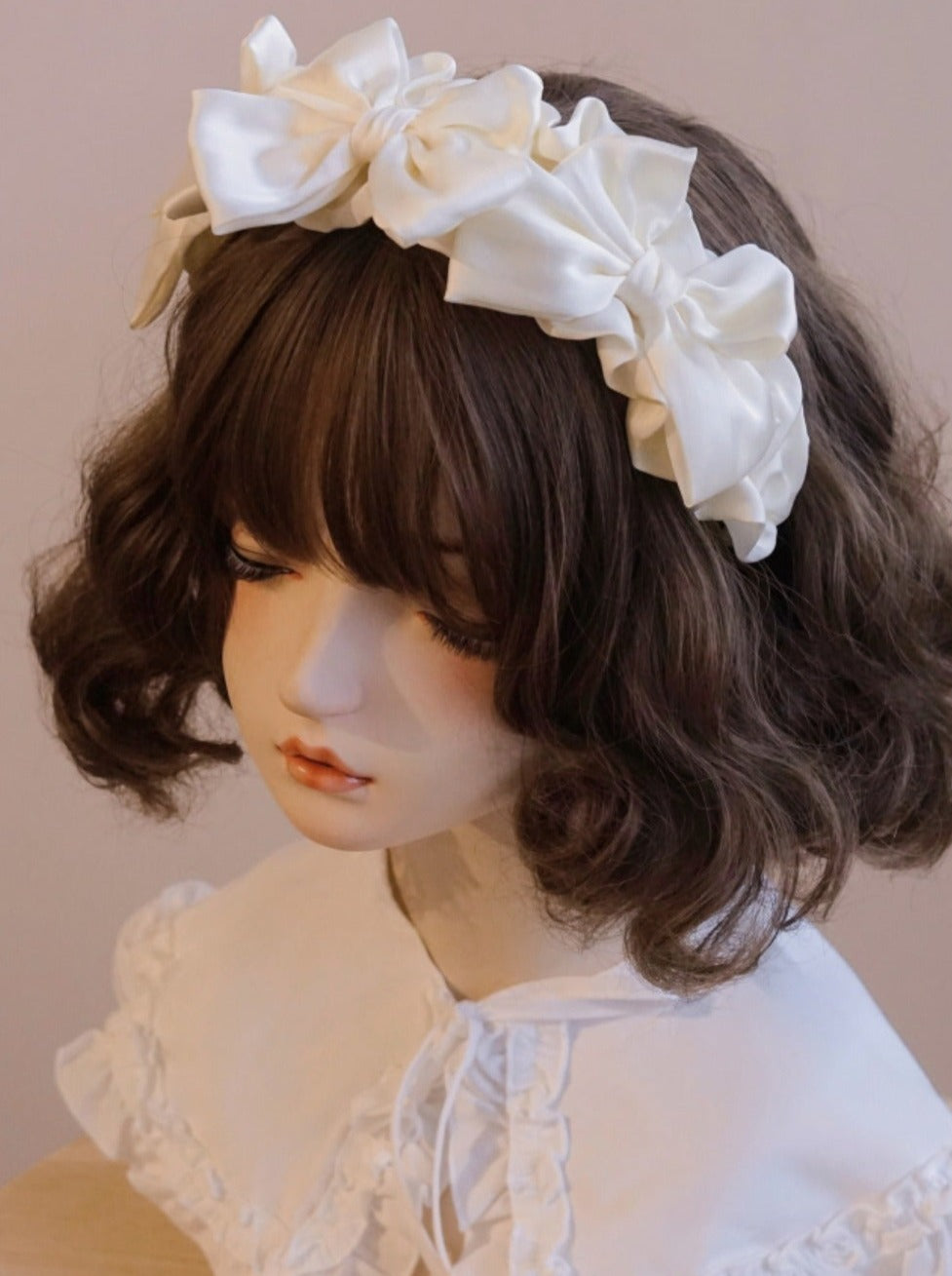 Pleated ribbon headband