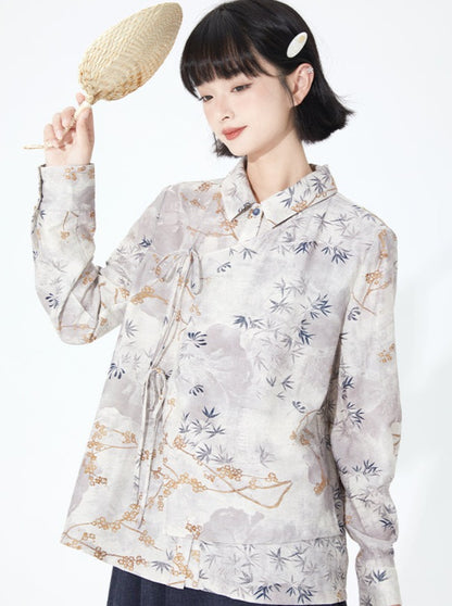 Retro China Design Blouse