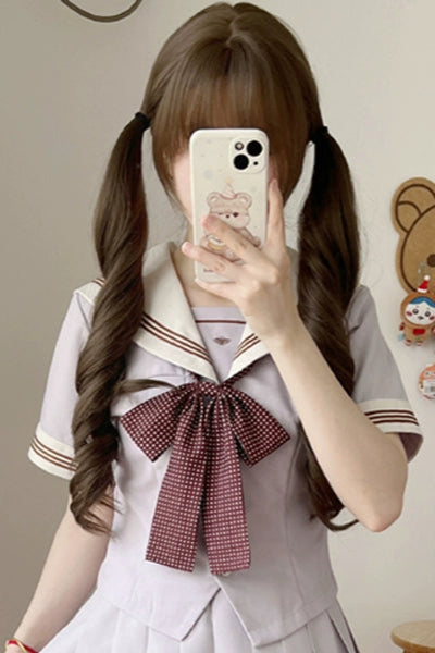 Retro Color Sweet Sailor Suit