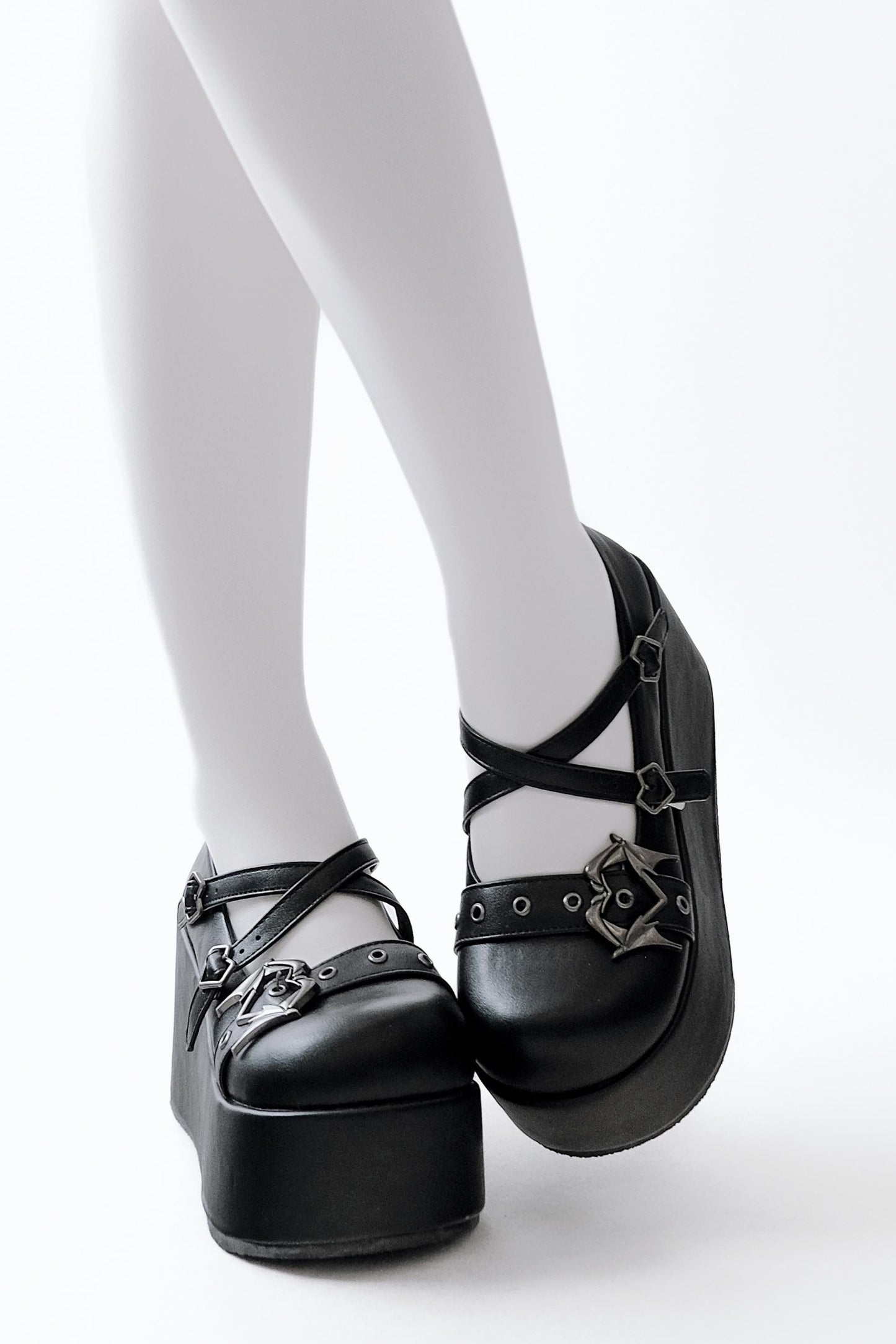 Gothic Angel Demon Plat Shoes
