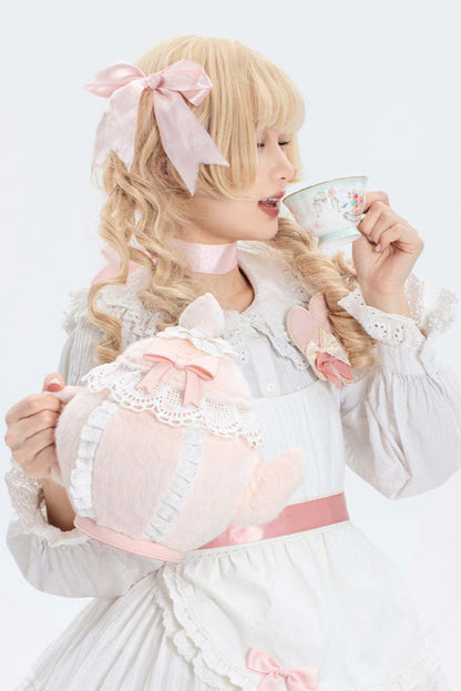 ピュアピンクティーポットバッグ