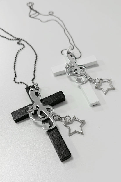 哥特朋克十字架项链