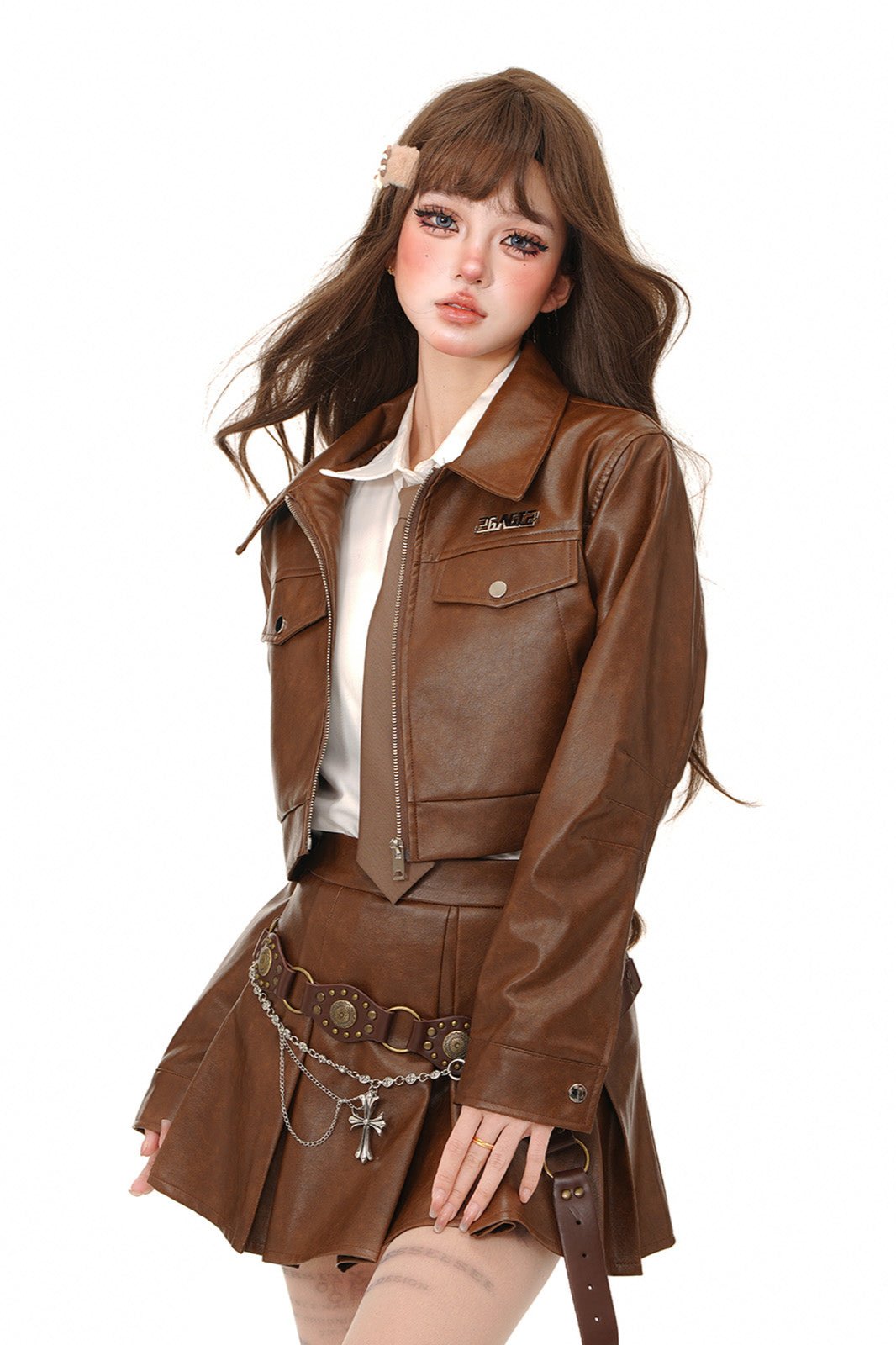 Vintage American Biker Jacket Set