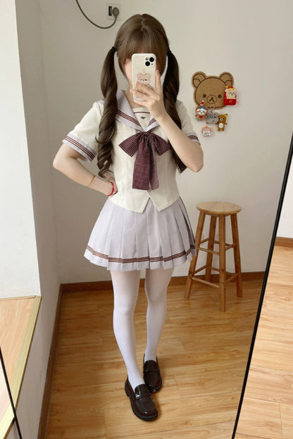 Retro Color Sweet Sailor Suit