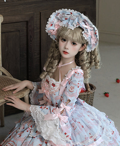 [Pre-order Deadline: July 8] Strawberry Series Bonnet + Ribbon Headband