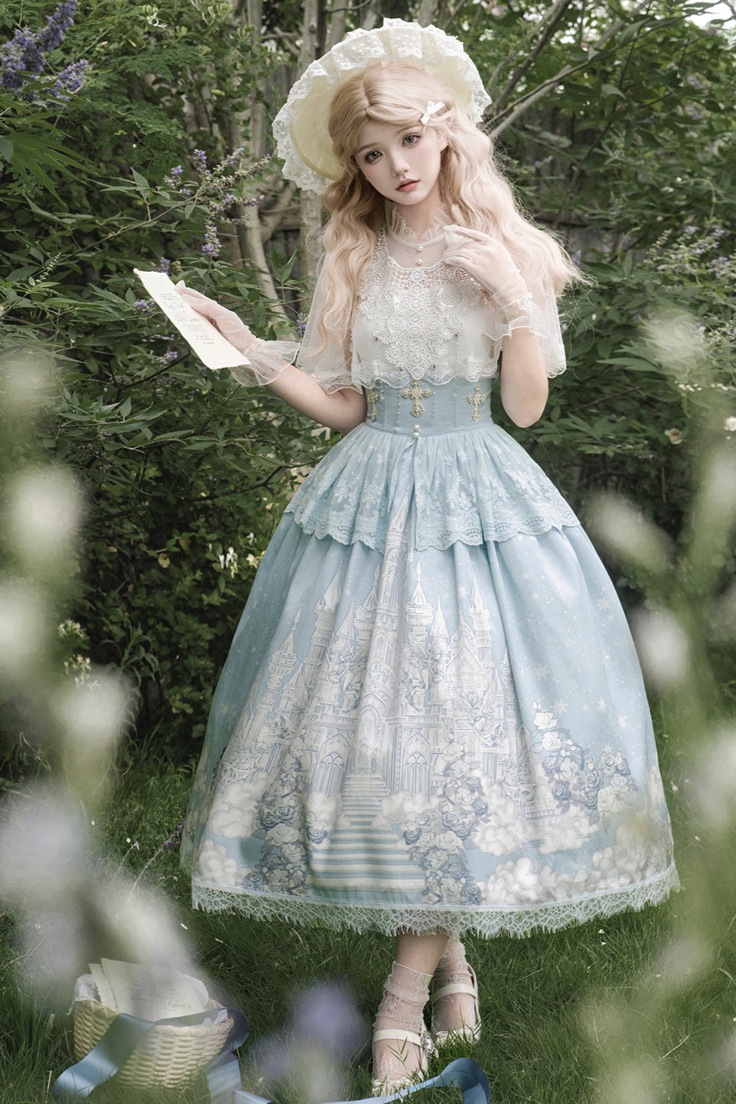 Elegant Princess Cape + Camisole + Skirt