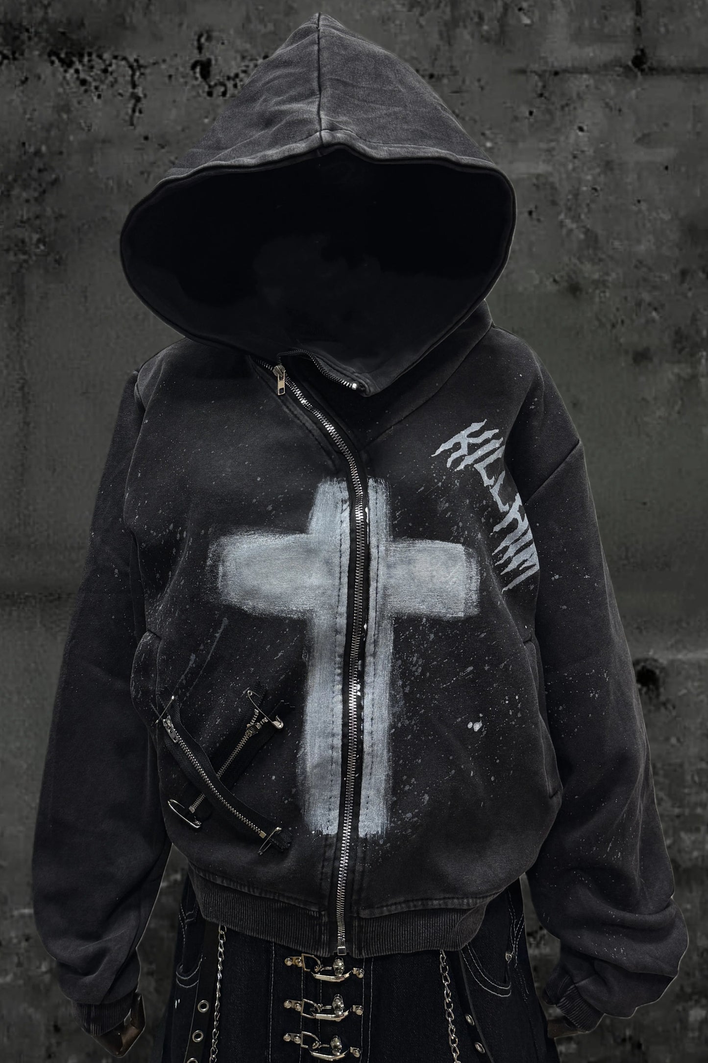 クロスウォッシュドフードジャケット