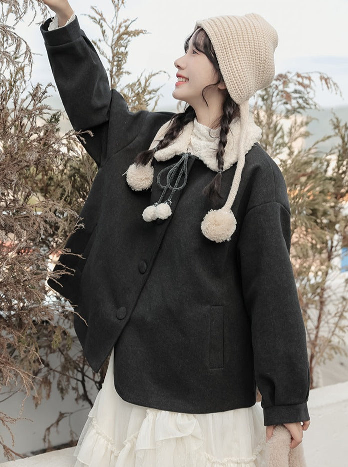 Sweet Fur Wool Coat