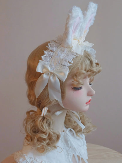 Ruffle Fur Rabbit Lolita Lace Hairband