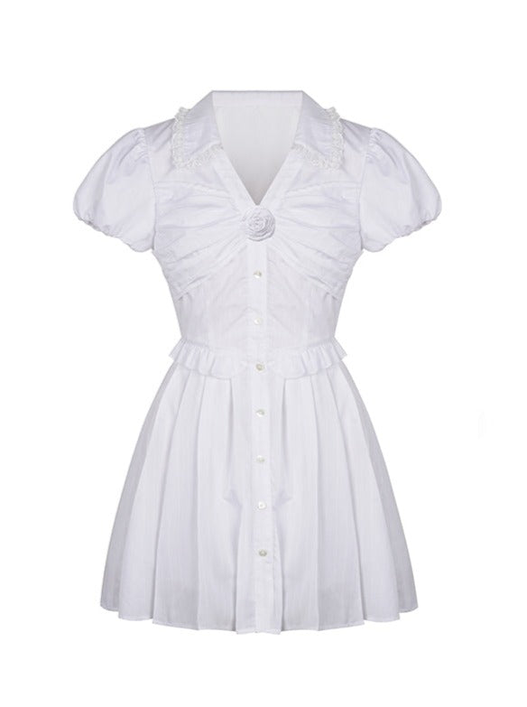 Puff Sleeve Dress + Check Dress